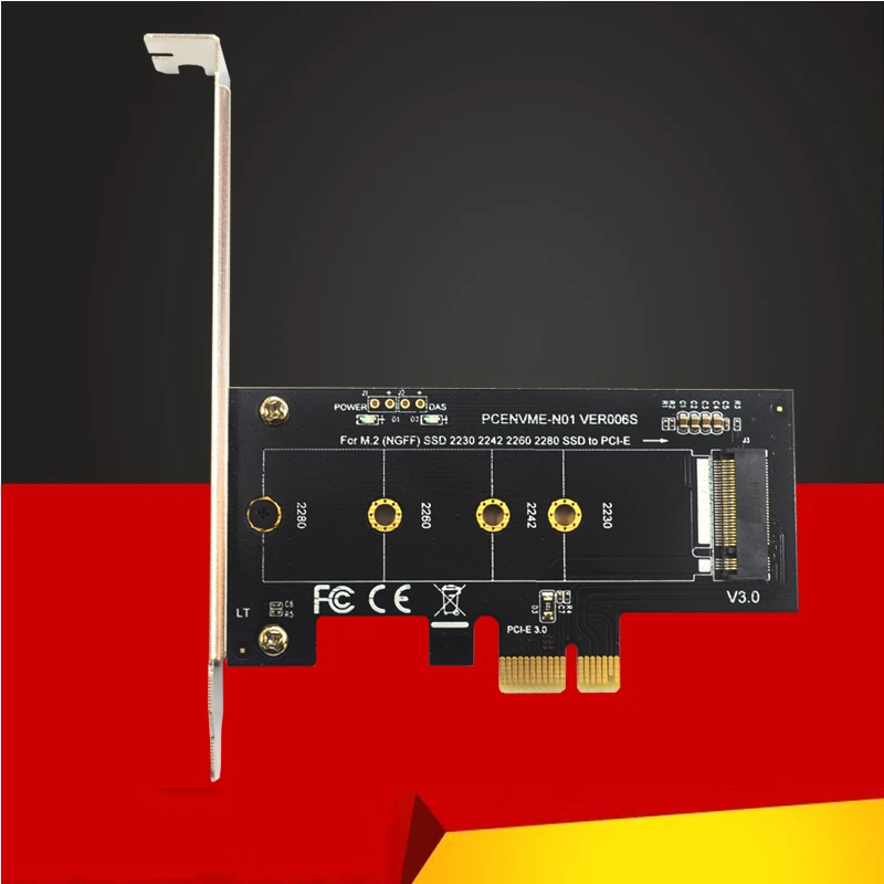 Адаптер BTBcoin PCIE к M2 адаптер PCI Express 3 0x1 NVME SSD Raiser Adapter Suppor 2230 2242 2260 2280 M.2 SSD|Платы