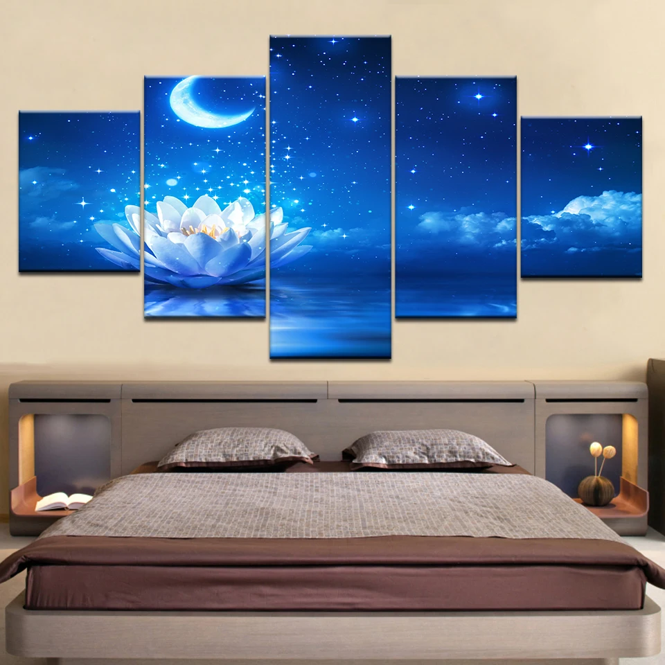 Настенная картина для украшения дома модульные картины 5 шт. абстрактная вспышка