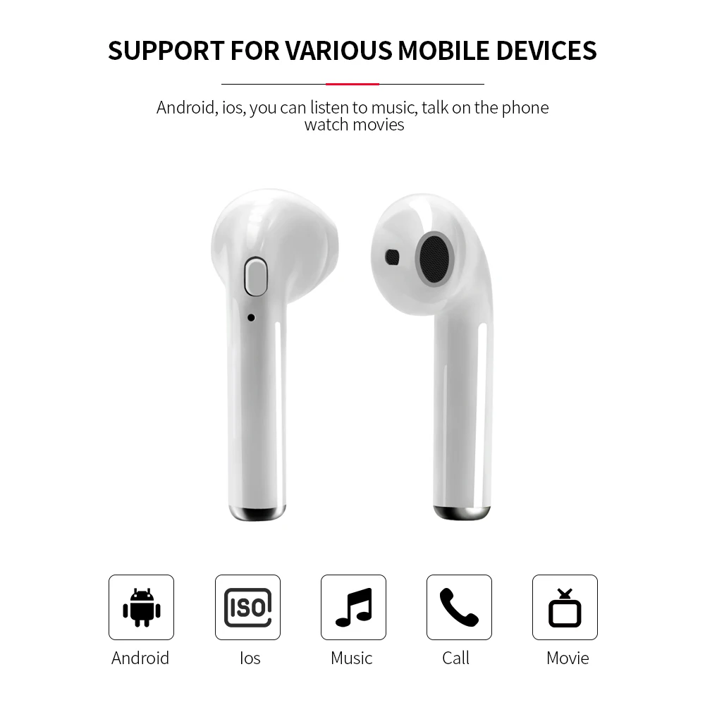 Новое поступление Ilebygo i7s СПЦ мини беспроводной стереонаушники Bluetooth вкладыши