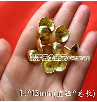 

14MM*13MM Hardware supplies Antique gold color Upholstery Nail Jewelry Gift Wine Case Box Sofa Decorative Tack Stud Pushpin
