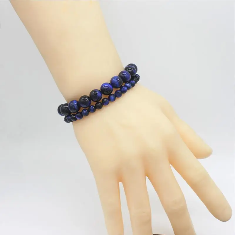 Браслет Будда из тигрового глаза с Буддой браслет натурального камня круглыми