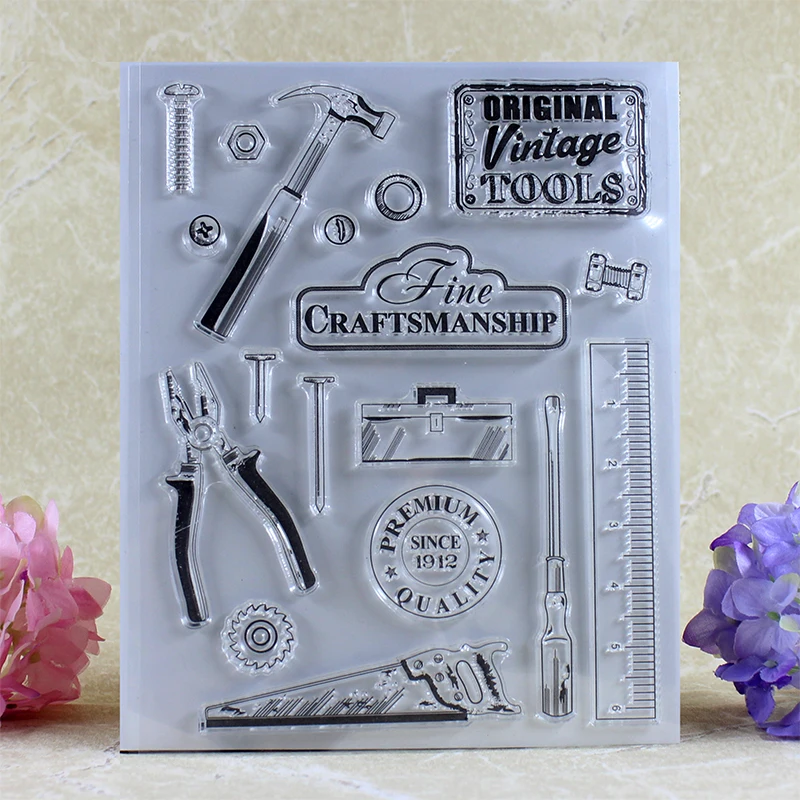 

YLCS142 Tools Silicone Clear Stamps For Scrapbooking DIY Album Paper Cards Making Decoration Embossing Rubber Stamp 15x18cm