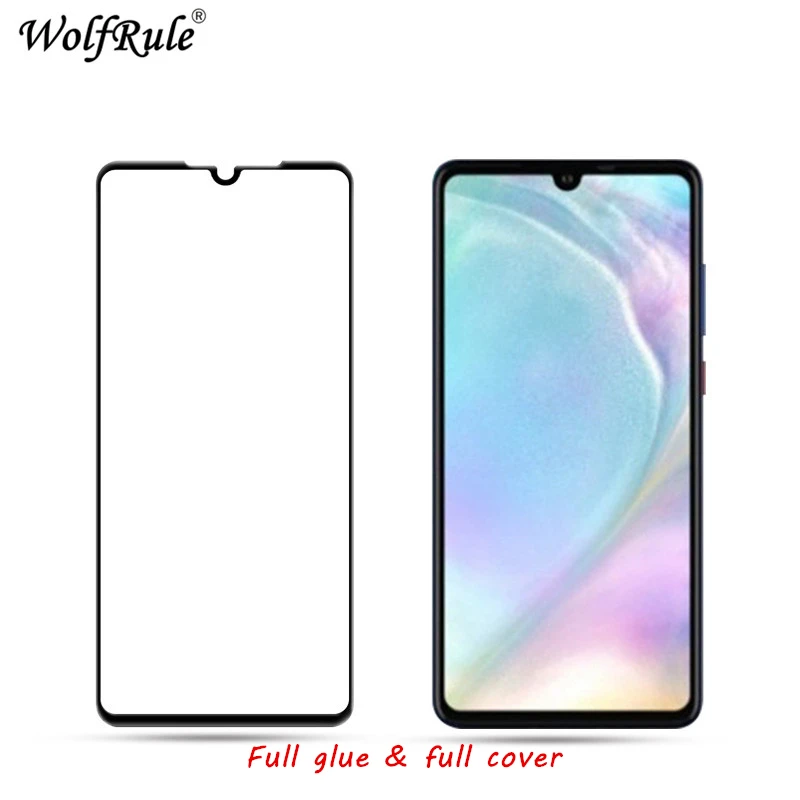 Защитная пленка для ЖК экрана Huawei P30 Lite полностью клеевое закаленное стекло