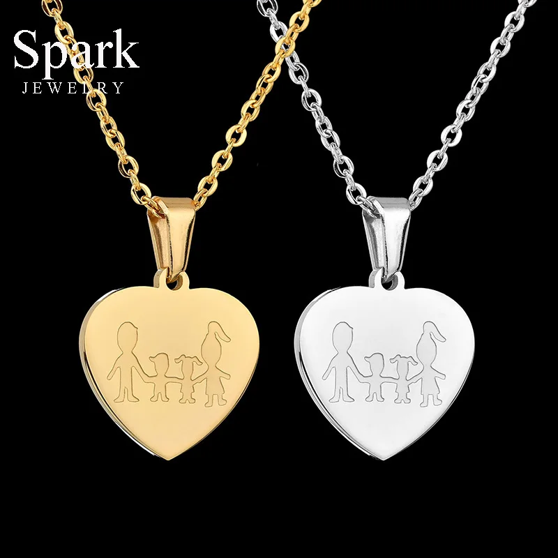 Spark/семейное ожерелье для мальчиков и девочек Ожерелье мамы папы сына дочки с