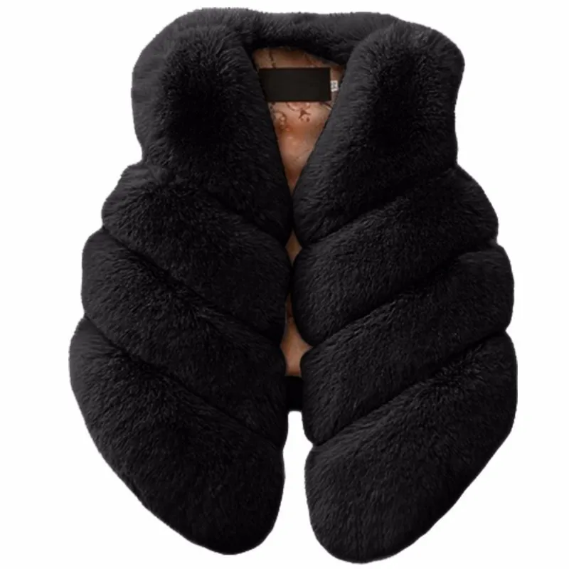 LILIGIRL 2021 Autumn Winter New Girls Rabbit Fur Vest and Boys Faux Jacket Warm Kids Thick Outwear for Children Tops Clothes | Детская