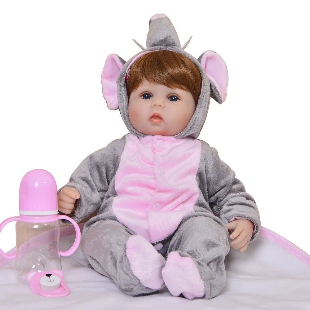 Кукла реборн Мягкая силиконовая 18 дюймов 40 см|silicone reborn babies|silicone rebornreborn baby doll |