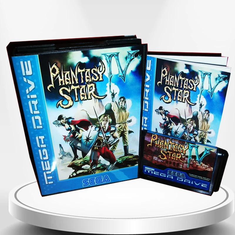 Phantasy Star 4 Европейская крышка с коробкой и руководством для MD MegaDrive Genesis