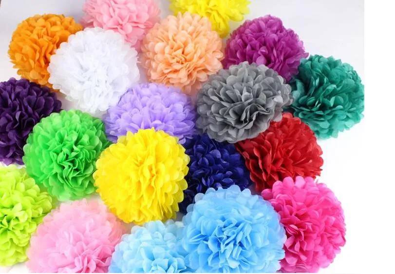 1 шт. 10 &quot(25 см) папиросная бумага Pom Poms DIY креативные бумажные Цветочные шары для