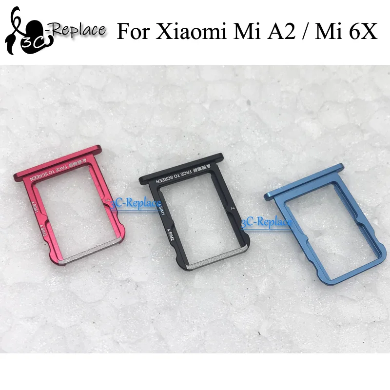 Для Xiaomi Mi 6X Mi6X/для A2 MIA2 Sim лоток держатель карты Micro SD слот части адаптер Sim-карты |