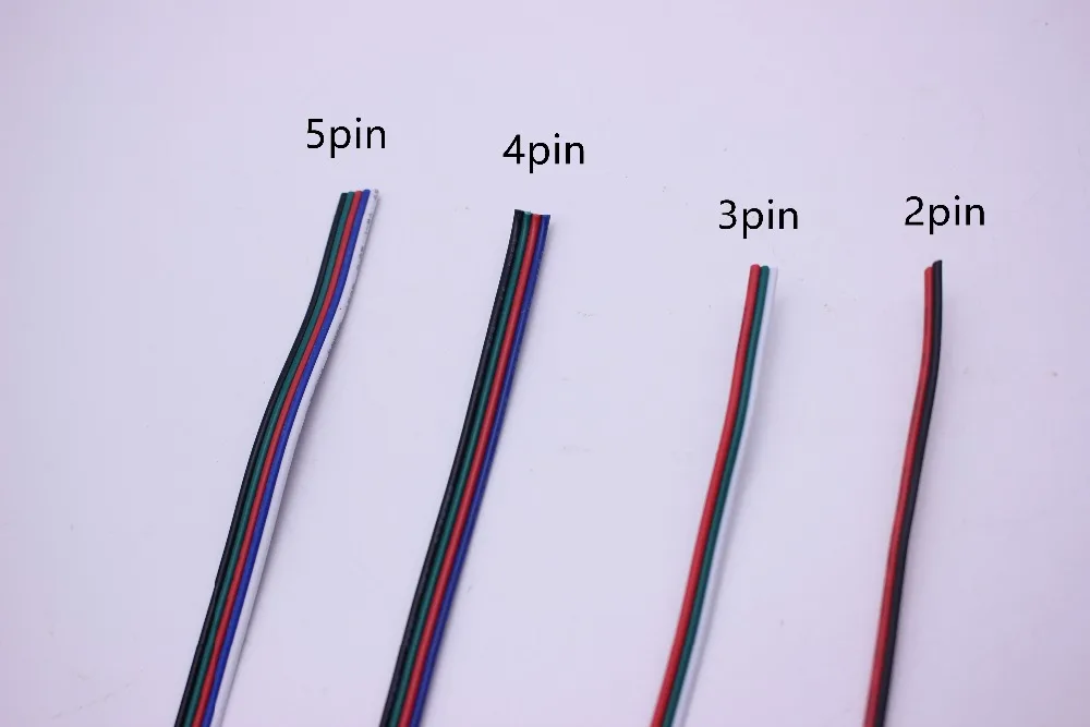 2Pin 3Pin 4Pin 5Pin 1 м 5 м 10 м 18AWG 20AWG 22AWG Электрический провод кабель-удлинитель для одного Цвет RGB/RGBW светодиодный подключение полосы