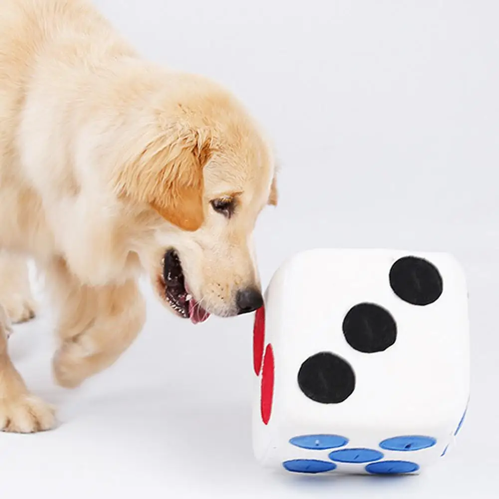 Dogs Plush Toys Colored Dice Shape Dolls Training Smell Pet Large Dog Puzzles Interactive Education | Дом и сад