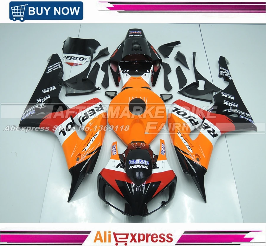 

2006 2007 CBR1000RR Bodywork For Honda Fairings kits Orange Repsol HRC