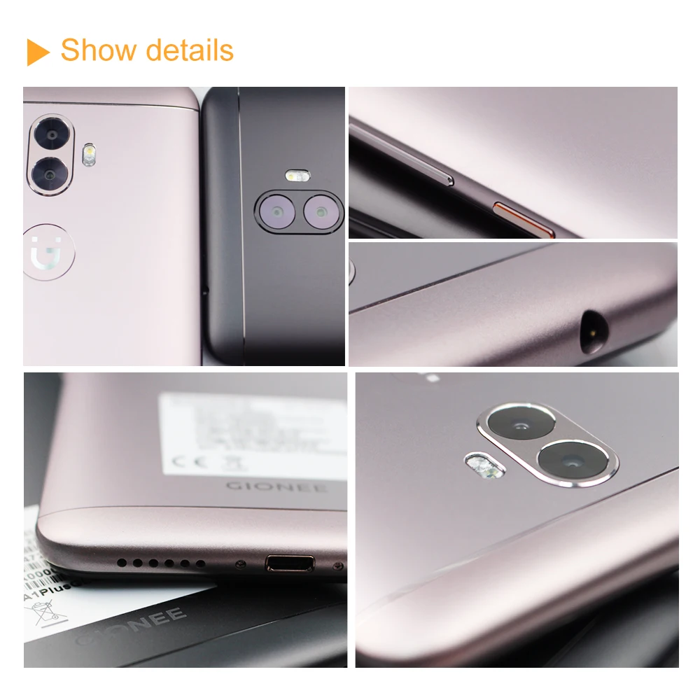 Global Version Gionee A1 Plus 4GB RAM+64GB ROM 6.0&quot Screen 4550mAh MT6757CD Octa Core OTG 20MP Front Camera Dual SIM Smartphone |