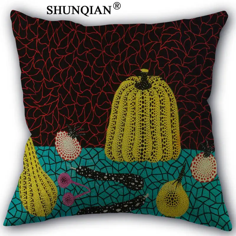 Pillowcase Пользовательские японский стиль Яей кусама художественным принтом белье хлопок Подушки Детские случаях Подушки Детские Чехол дома декоративные размер 45 x45cm одна сторона - Цвет: Pillowcase