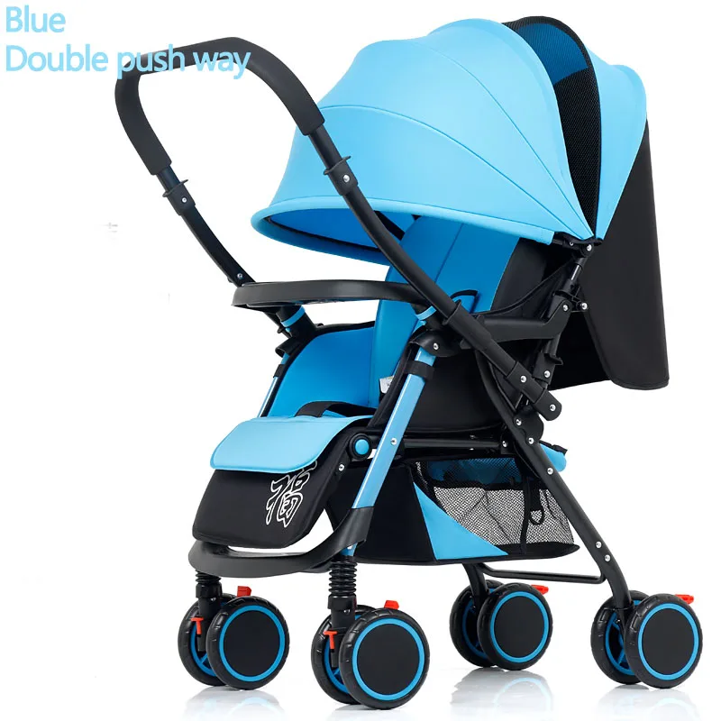 Blue plus Bluechildhood, легкая детская коляска, двусторонняя, для путешествий, детская коляска - Цвет: Blue plus