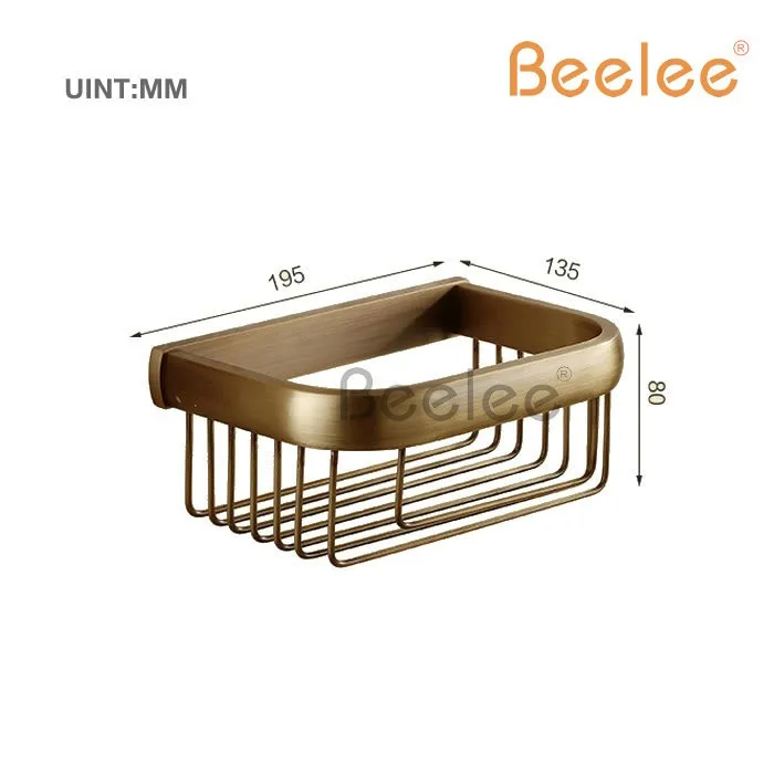 Beelee bl8400a античная латунь Готовые Ванная комната латунь Материал душ корзины настенный Ванная комната Полки