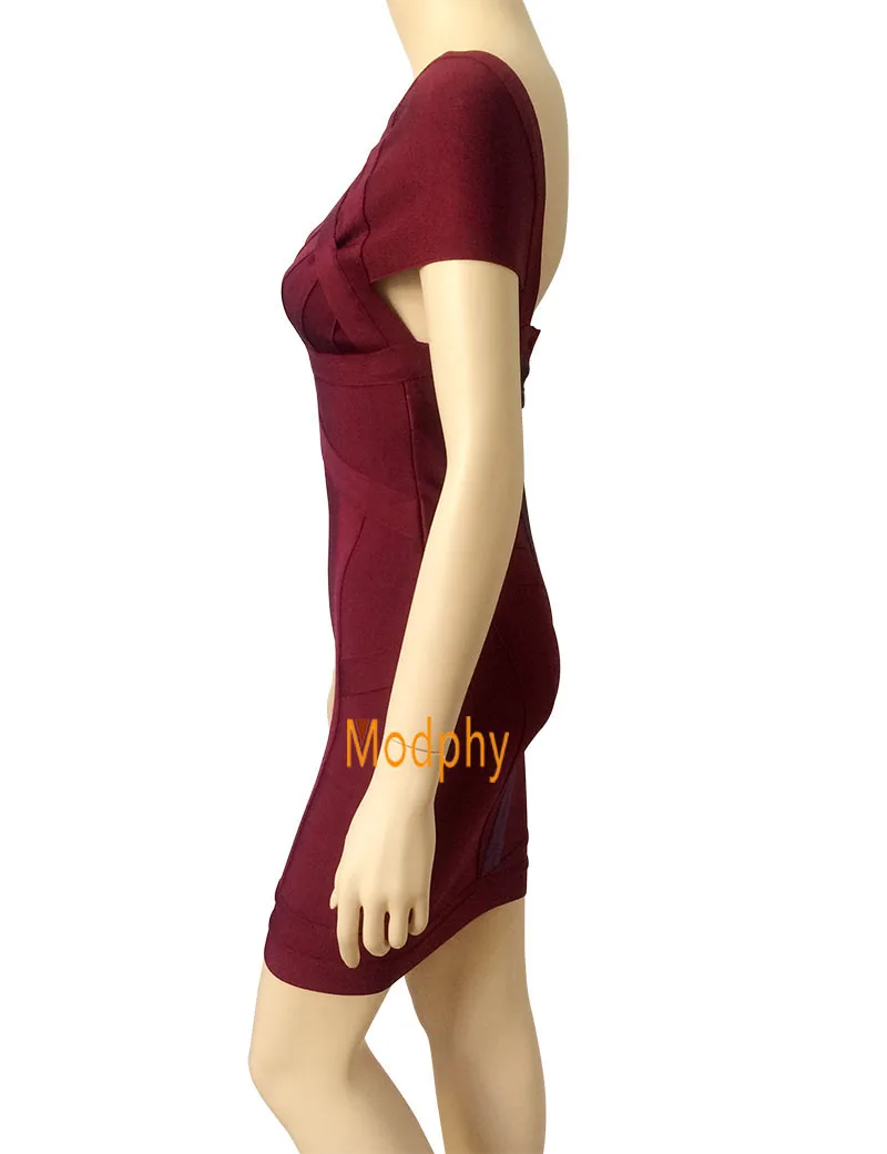 2018 women sexy cut hollow out rayon elastic bodycon short sleeve mini hl club party celebrity bandage dress drop ship HL1952 | Женская