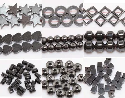 OMH оптовая продажа 100 шт. черные гематитовые разделительные Бусины круглые