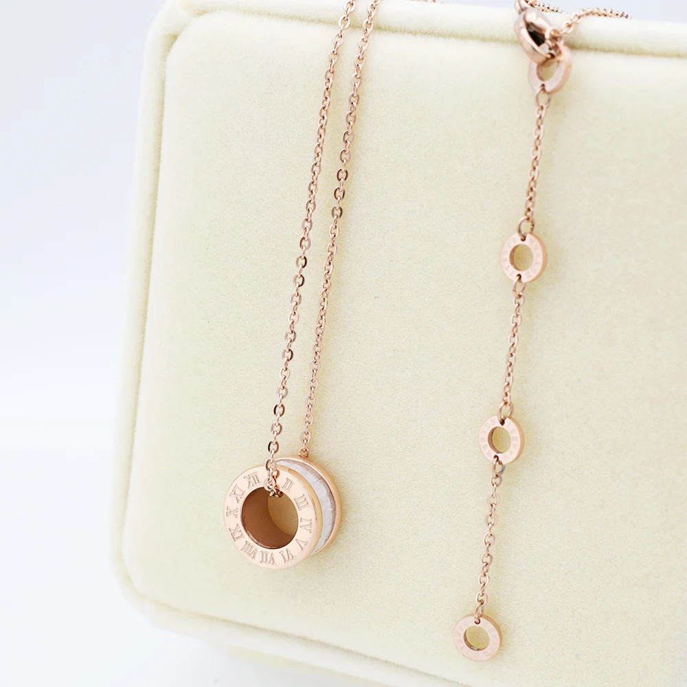Новая мода кулон римское ожерелье с буквенными подвесками для женщин из