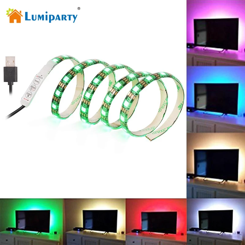 Светодиодная лента Lumiparty 1 м 60 светодиодов с usb-портом SMD5050 RGB набор меняющих цвет