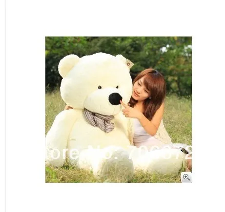 

New stuffed white teddy bear Plush 120 cm Doll 47 inch Toy gift wb8413