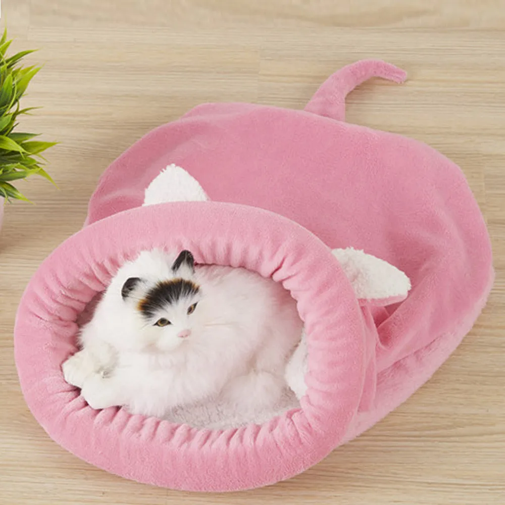 Котенок кошка кровать для домашних питомцев щенков теплые флисовые мягкие кошки