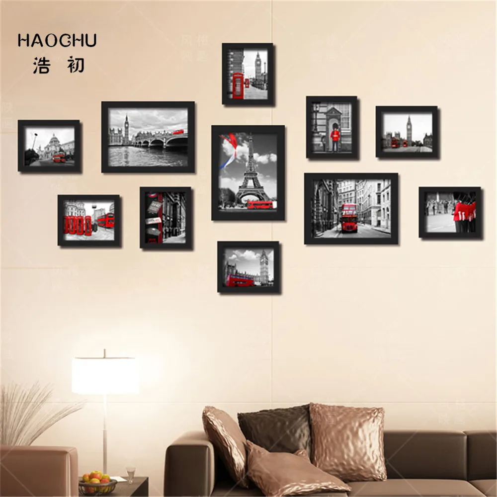 Современные красные черные и белые картины HAOCHU в романтическом парижском