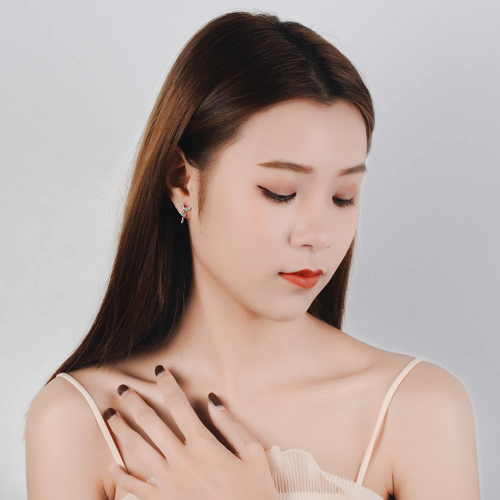 Todorova Luxury Cubic Zircon Angel Wings Earrings for Women Love Heart Key Stud Fashion Wedding Jewelry | Украшения и аксессуары