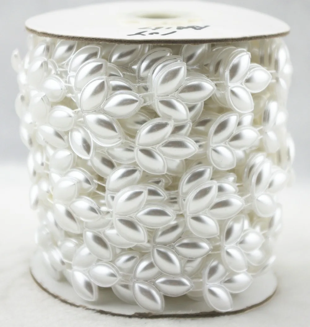 20 мм в форме листьев слоновой кости жемчужная цепочка планки швейные ремесла