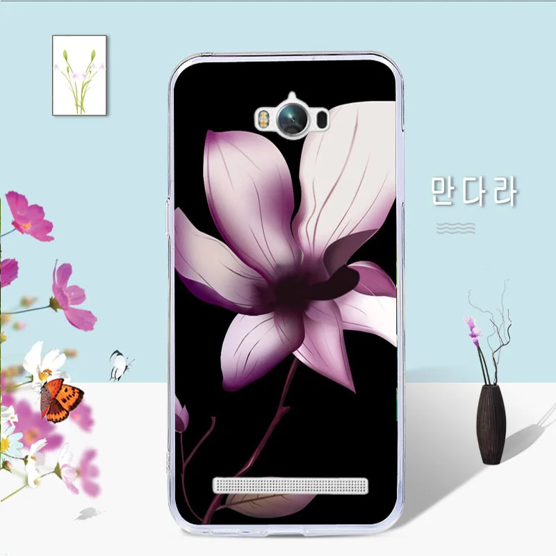 Для Asus Zenfone Max ZC550KL чехол TPU Мягкий силиконовый задняя крышка для 5.5 &quotЦветочный