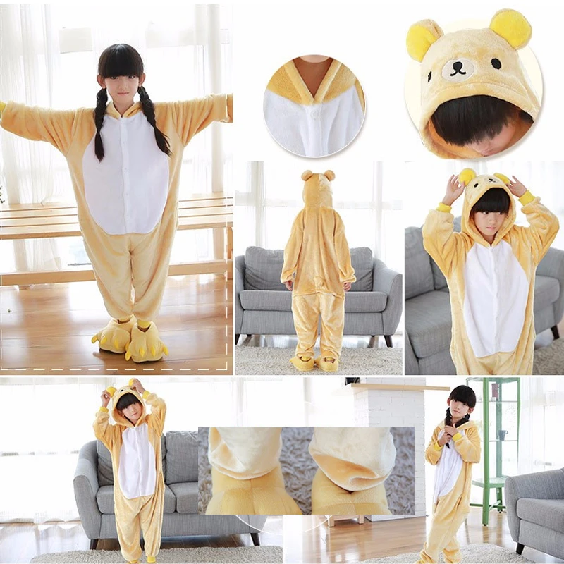 Детские пижамы с рисунками пижама Панда Медведь одежда для маленьких мальчиков и