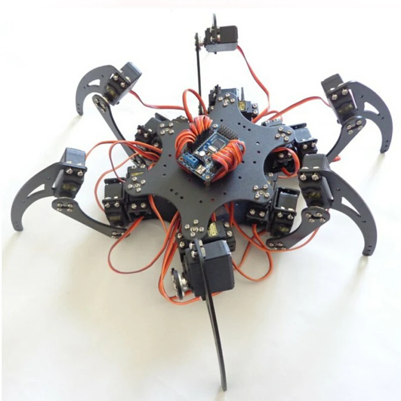 JMT 18DOF алюминиевый Hexapod робот Паук шесть ног робот рамка Комплект с пультом дистанционного управления F17328