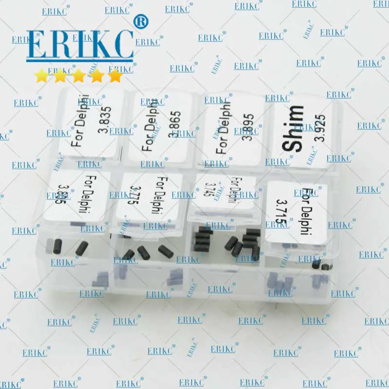 ERIKC 80 шт./компл. диагностики форсунки системы питания с общей топливной Лифт прокладки Размеры 3,715 мм-3,925 мм инжектор шайбы форсунки аккумуляторной топливной системы для Делфи инжектор