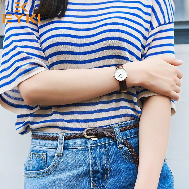 EYKI Luxury Dress Women Watches Ultra Thin Waterproof WristWatch Quartz Movement uhr Female Clock Watch relogio feminino