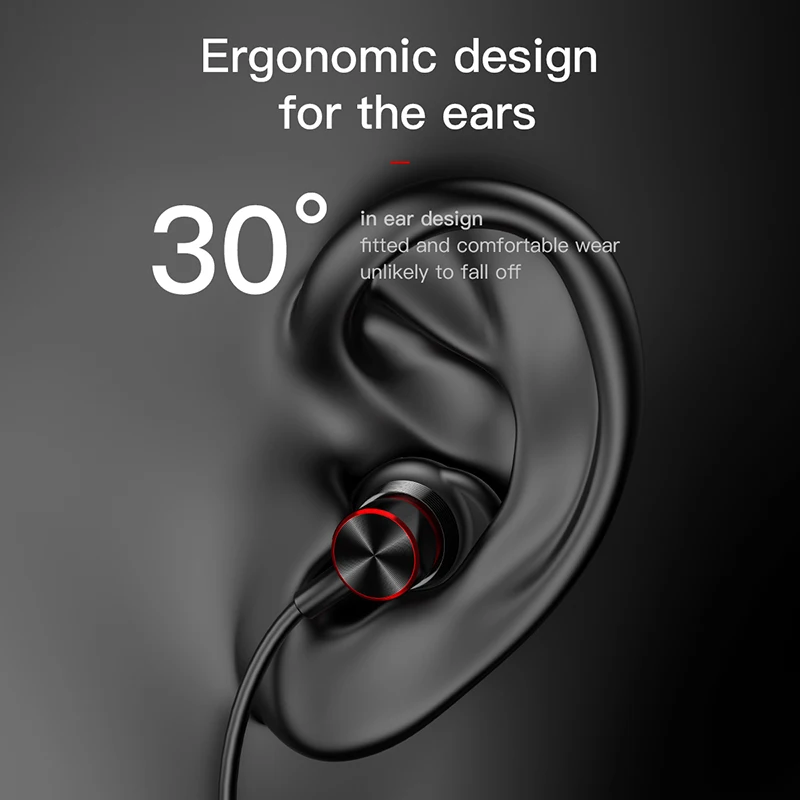 Baseus S12 Bluetooth наушники для телефона Bluetooth 5,0 шейные беспроводные наушники бас гарнитура fone de ouvido с микрофоном