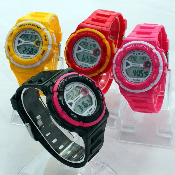 Модные водонепроницаемые детские часы для мальчиков цифровые светодиодные