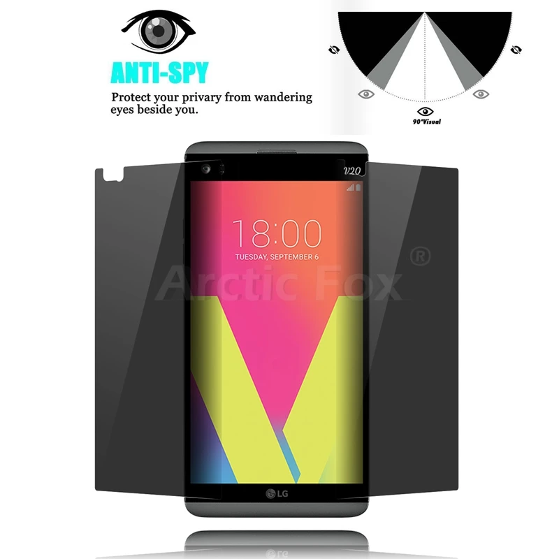 Для LG V20 Высокое качество 2.5D Arc Edge антишпионское закаленное стекло для 5 7 дюймов