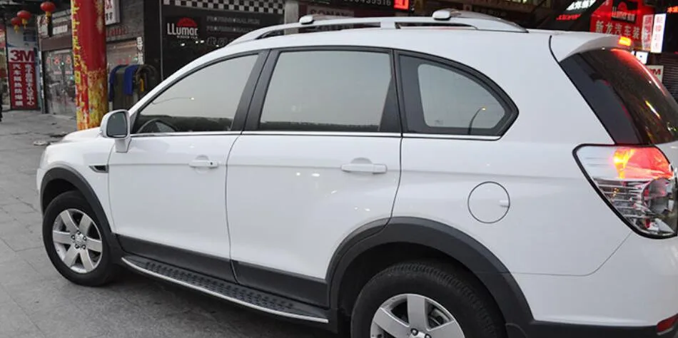 Для Chevrolet Captiva ходовые панели Авто Боковая ступенька бар педали Высокое качество абсолютно дизайн зерна Nerf Bars