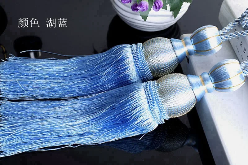 Light Blue Занавески s подхваты для штор с кисточками крючки для занавесок s теннисный мяч для занавеса держатель украшения для салона подвесные аксессуары CP063-30 - Цвет: Light Blue