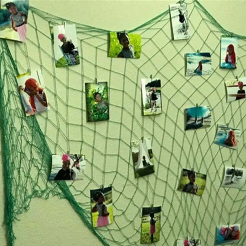 Хлопковые натуральные декоративные Рыбные сети с ракушками океанская Пиратская