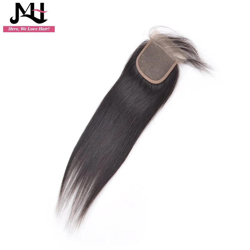 

JVH Human Hair Lace Closure Brazilian Straight Hair 4x4 Free Part Remy Hair 150% density