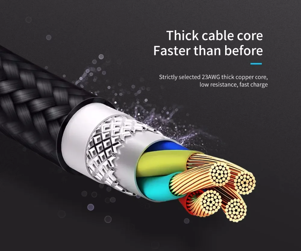 ORICO HT3 3 в 1 USB кабель для зарядки и передачи данных для iPhone huawei P20 Xiaomi 8 samsung
