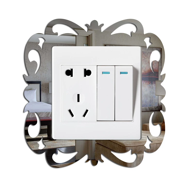 Наклейки на выключатель комбинированные зеркальные наклейки стену трехмерные