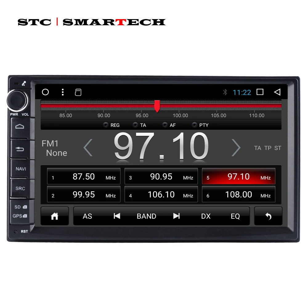 SMARTECH Универсальный 2din Android 8,1 Автомобильная Радио gps навигационная система автомобильного радио 7 дюймов ips экран Поддержка видео выход DVR OBD DAB