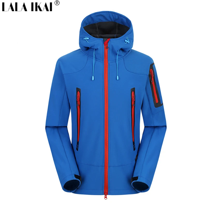LALA IKAI/Открытый Softshell Пеший Туризм Куртка Для мужчин Термальность ветровка