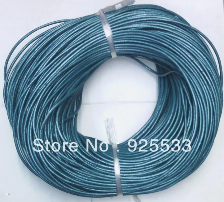 100 ярдов/рулон жемчужные синие Бусины из натуральной воловьей кожи шнур для