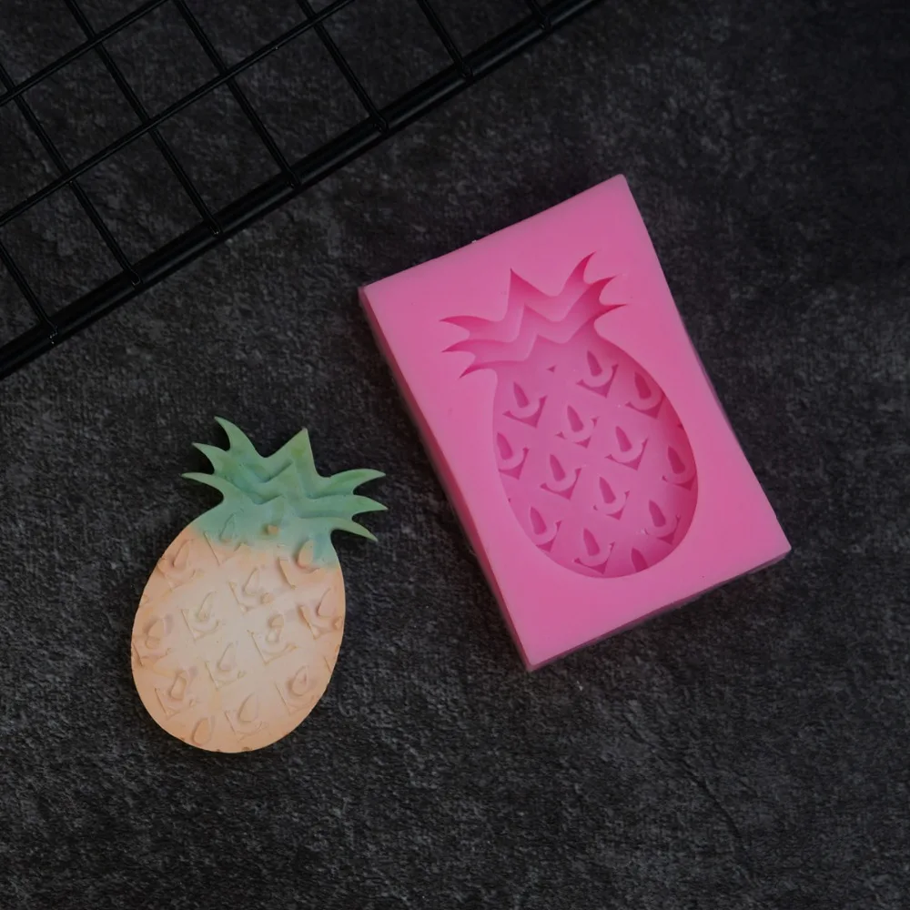 Ананас 3D силиконовые формы милые фрукты помадка украшения торта DIY Sugarcraft