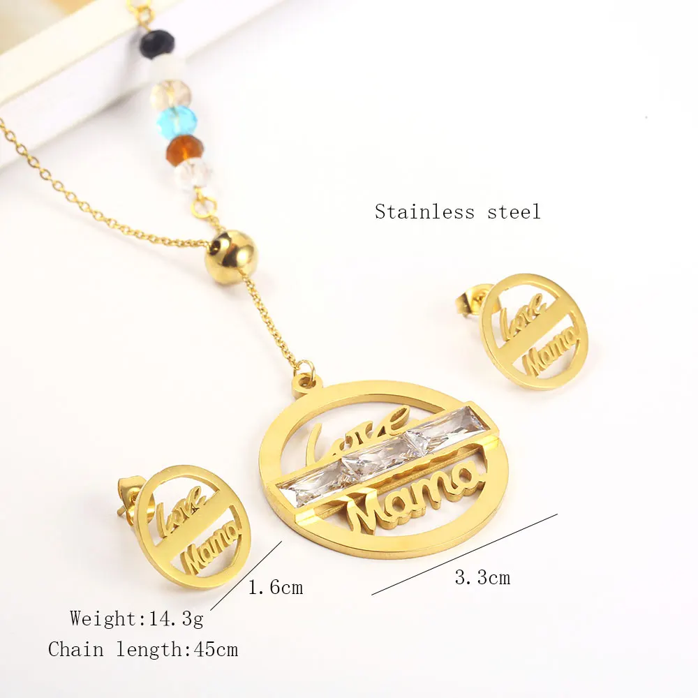 Ожерелье и серьги OUFEI с кисточками комплект ювелирных изделий из нержавеющей