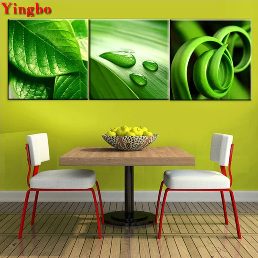 

Полная квадратная круглая 5d фотография зеленые листья, алмазная живопись, распродажа, украшение для дома Алмазная вышивка растения 3 шт./ком...