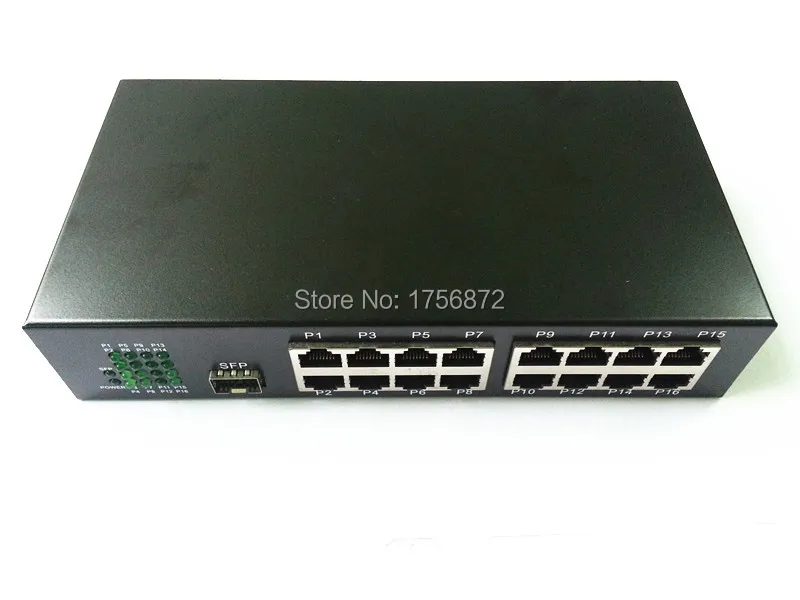 

1 piece cascaded 100m 1F16E 1 fiber ports 16 ethernet ports fiber media converter ethernet switch Without optical modules